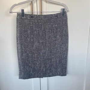 Ann Taylor Textured Black Pencil Skirt